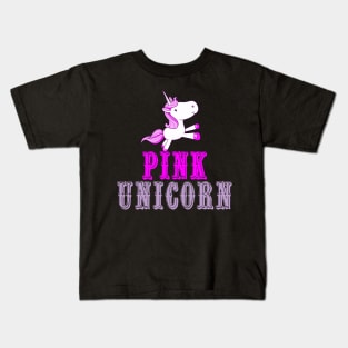 Pink Unicorn Kids T-Shirt